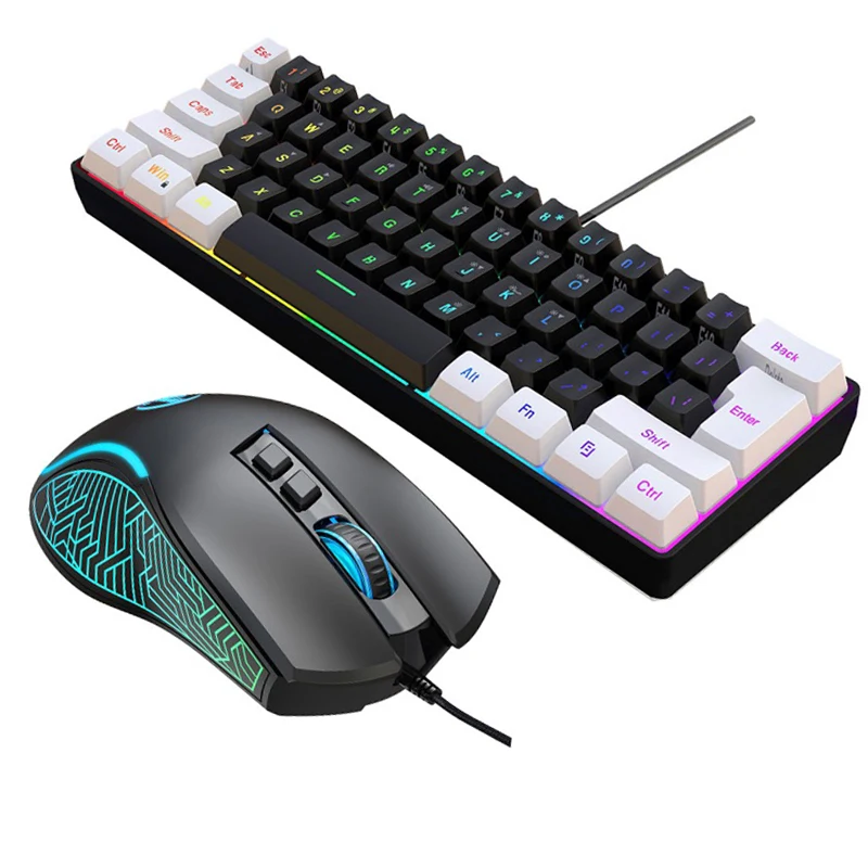 Gaming Keyboard Ergonomic - طقم لوحة مفاتيح وماوس للألعاب بنسبة