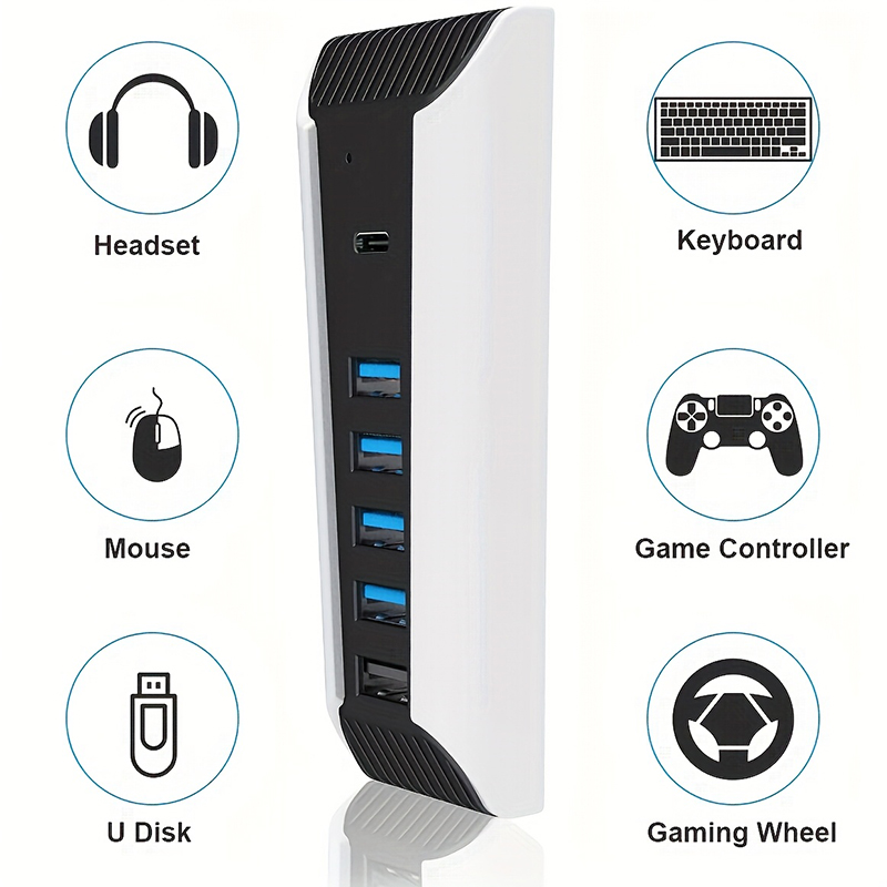 Gaming Keyboard Splitter - موزع USB 5 في 1 لجهاز