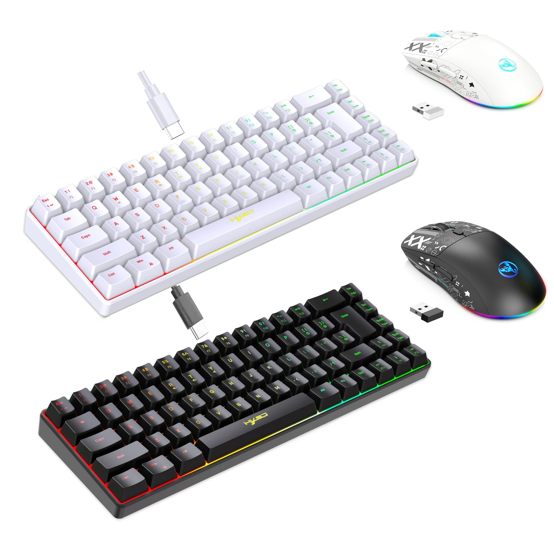 Gaming Keyboard And Mouse Combo - طقم لوحة مفاتيح وماوس مع إضاءة