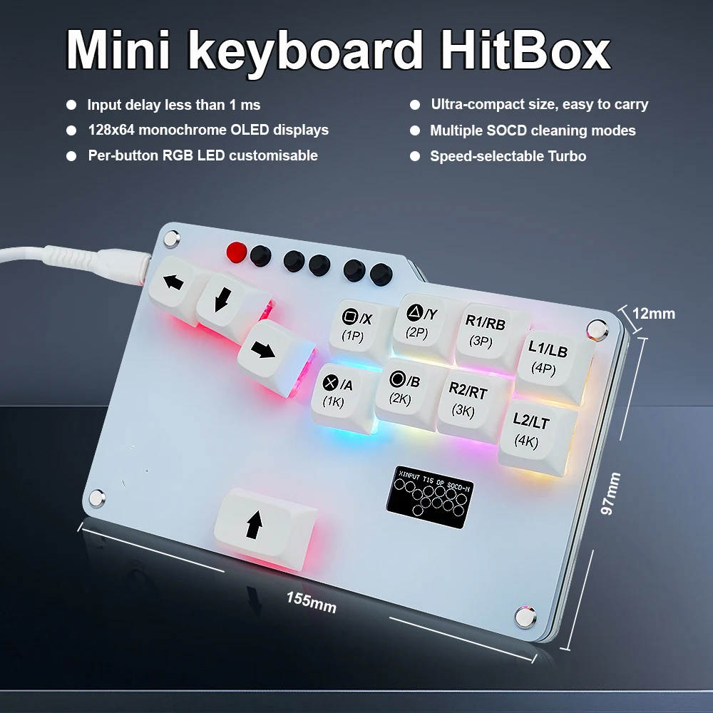 Gaming Keyboard Mini - لوحة مفاتيح جيب Hitbox Mini GP2040