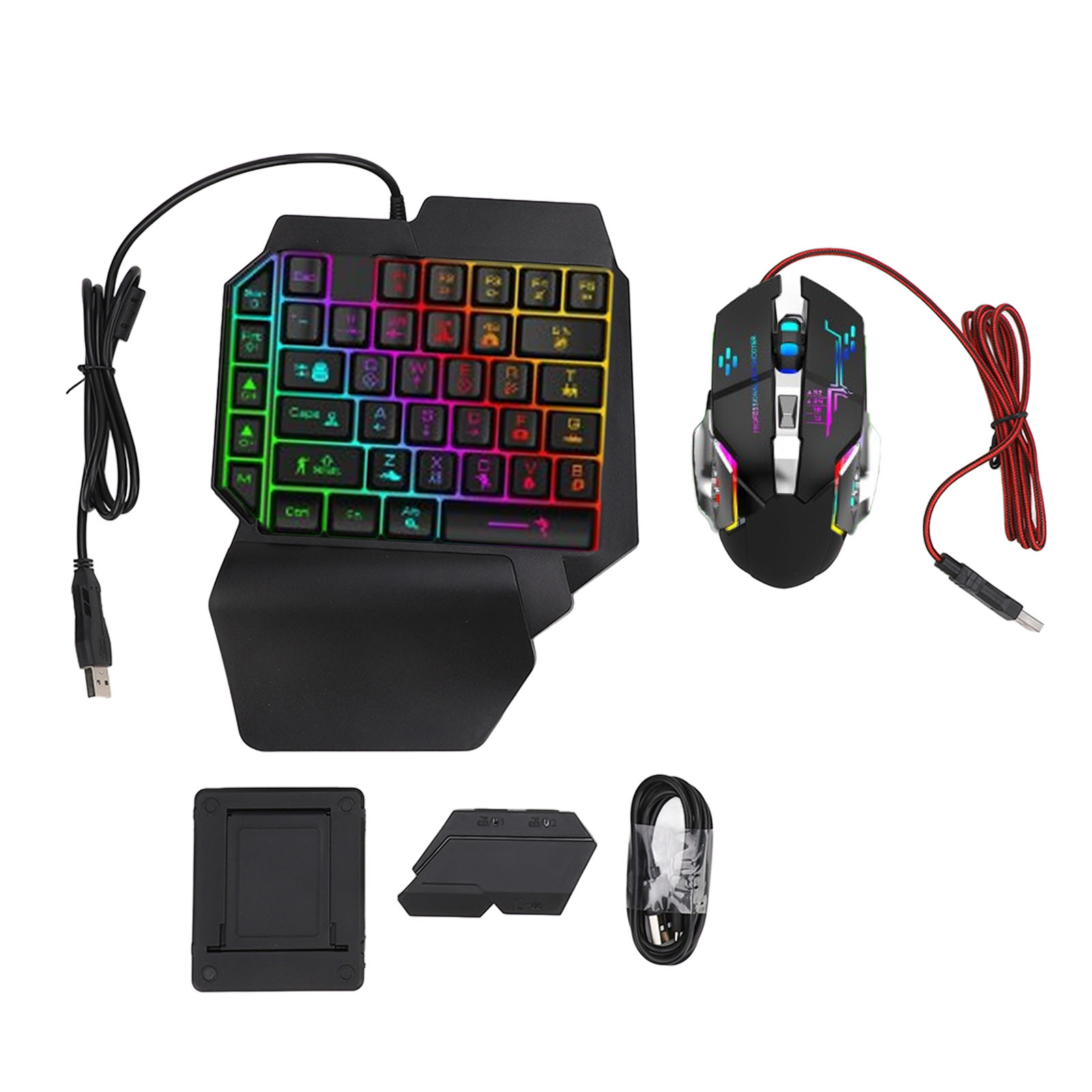 Gaming Keyboard Hand - مجموعة محول لوحة مفاتيح وفأرة، لوحة
