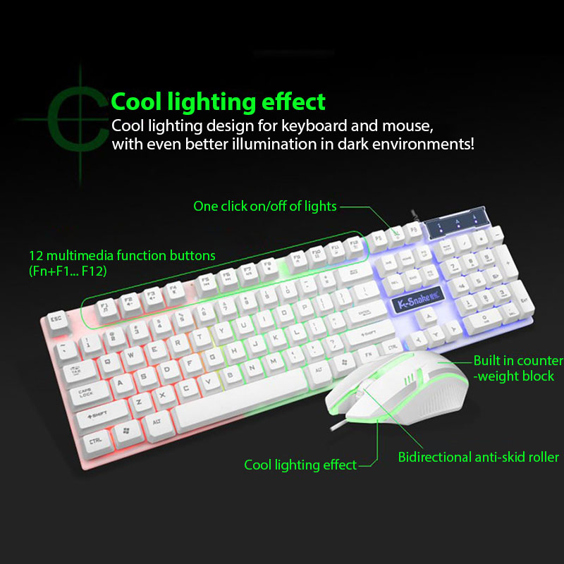 مجموعة لوحة مفاتيح وماوس KM320 - مراجعة Gaming Keyboard And Mouse Combo وسعره