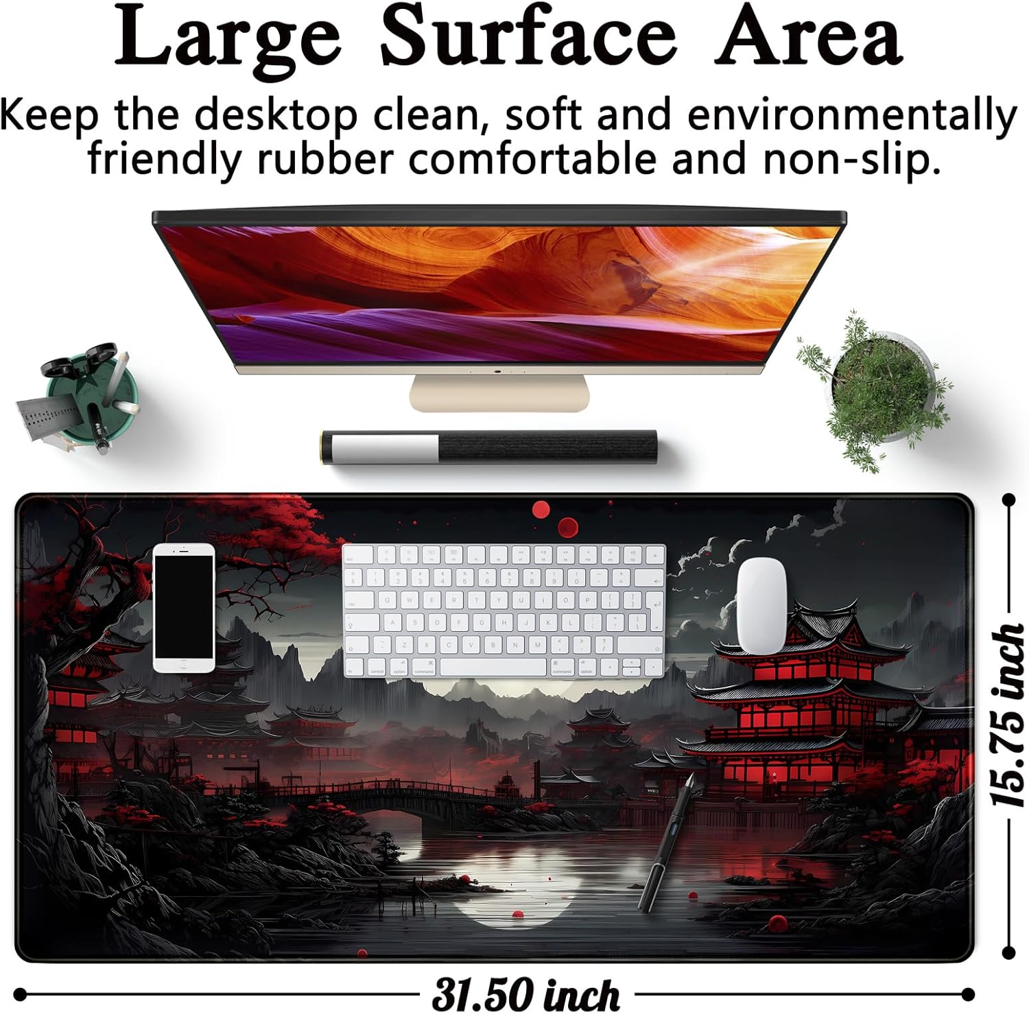 حصيرة مكتب يابانية على جانب Ri - مراجعة Gaming Keyboard And Mouse Pad وسعره