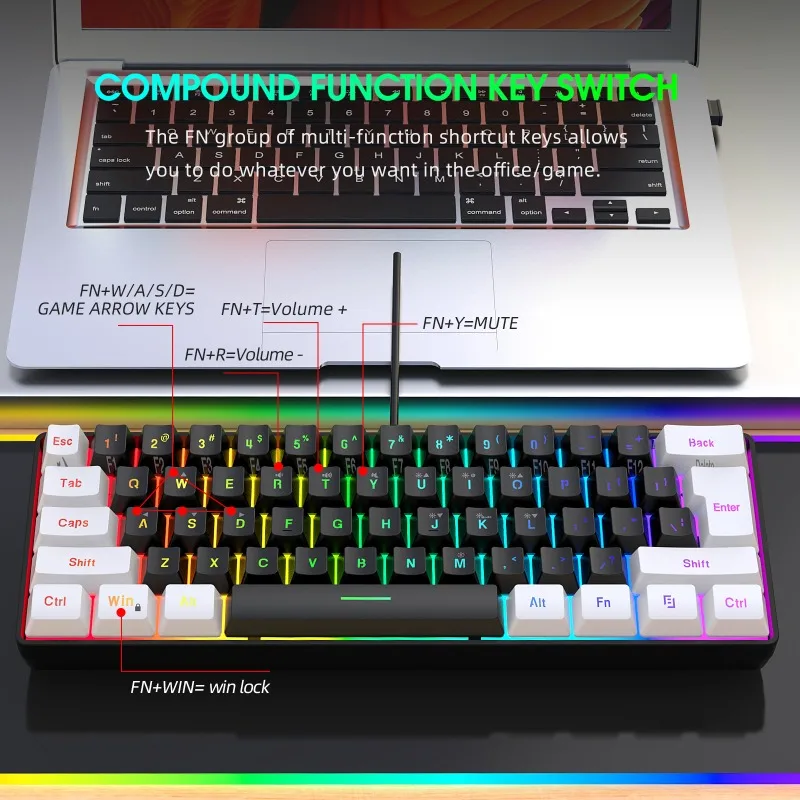 طقم لوحة مفاتيح وماوس للألعاب  - مراجعة Gaming Keyboard Ergonomic وسعره