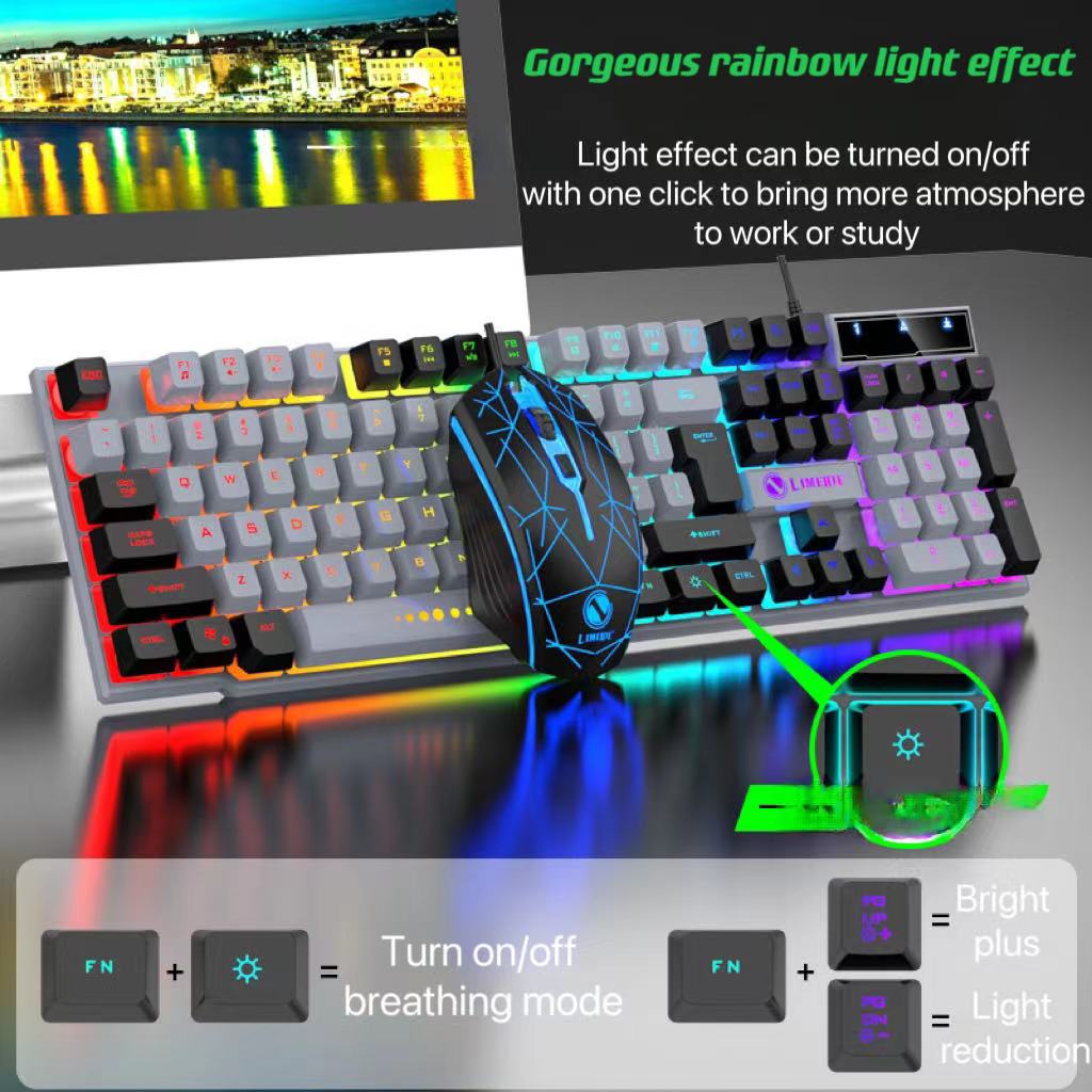 طقم سلكي Usb طقم ميكانيكي مضيء - مراجعة Gaming Keyboard Extension وسعره