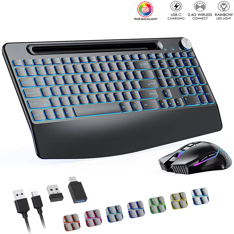 مجموعة ماوس لوحة مفاتيح لاسلكي - مراجعة Gaming Keyboard And Mouse Combo وسعره