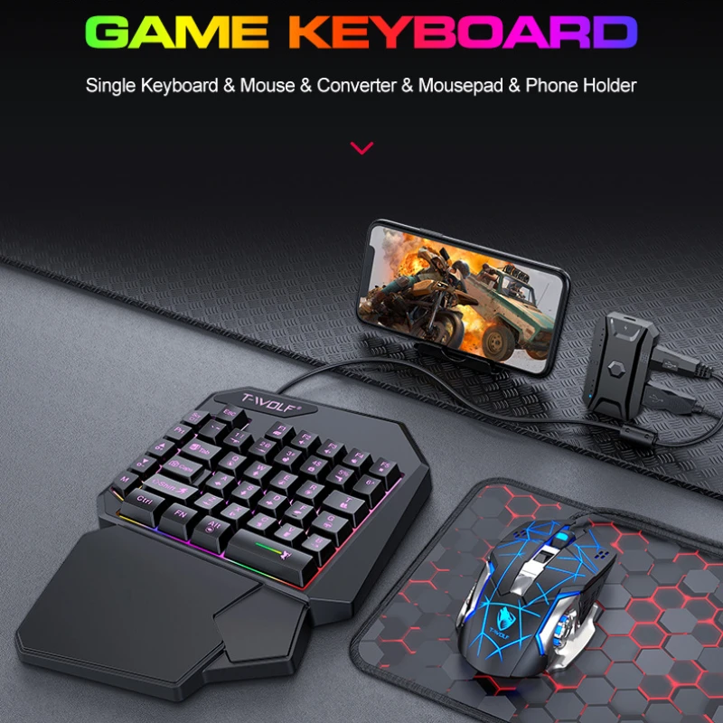 طقم لوحة مفاتيح بيد واحدة ، لع - مراجعة Gaming Keyboard Hand وسعره