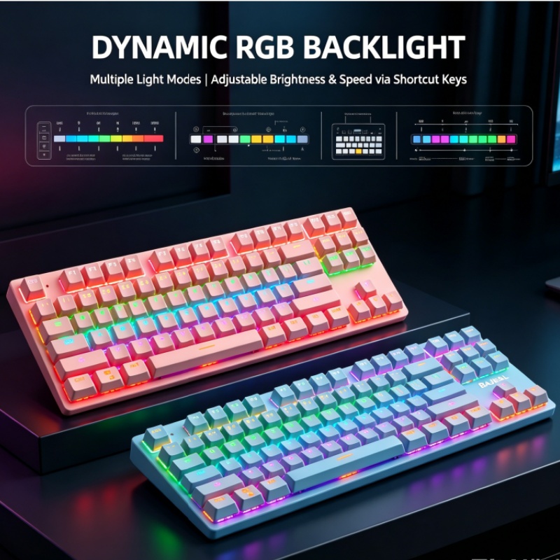 لوحة مفاتيح ميكانيكية سلكية BA - مراجعة Gaming Keyboard K300 وسعره