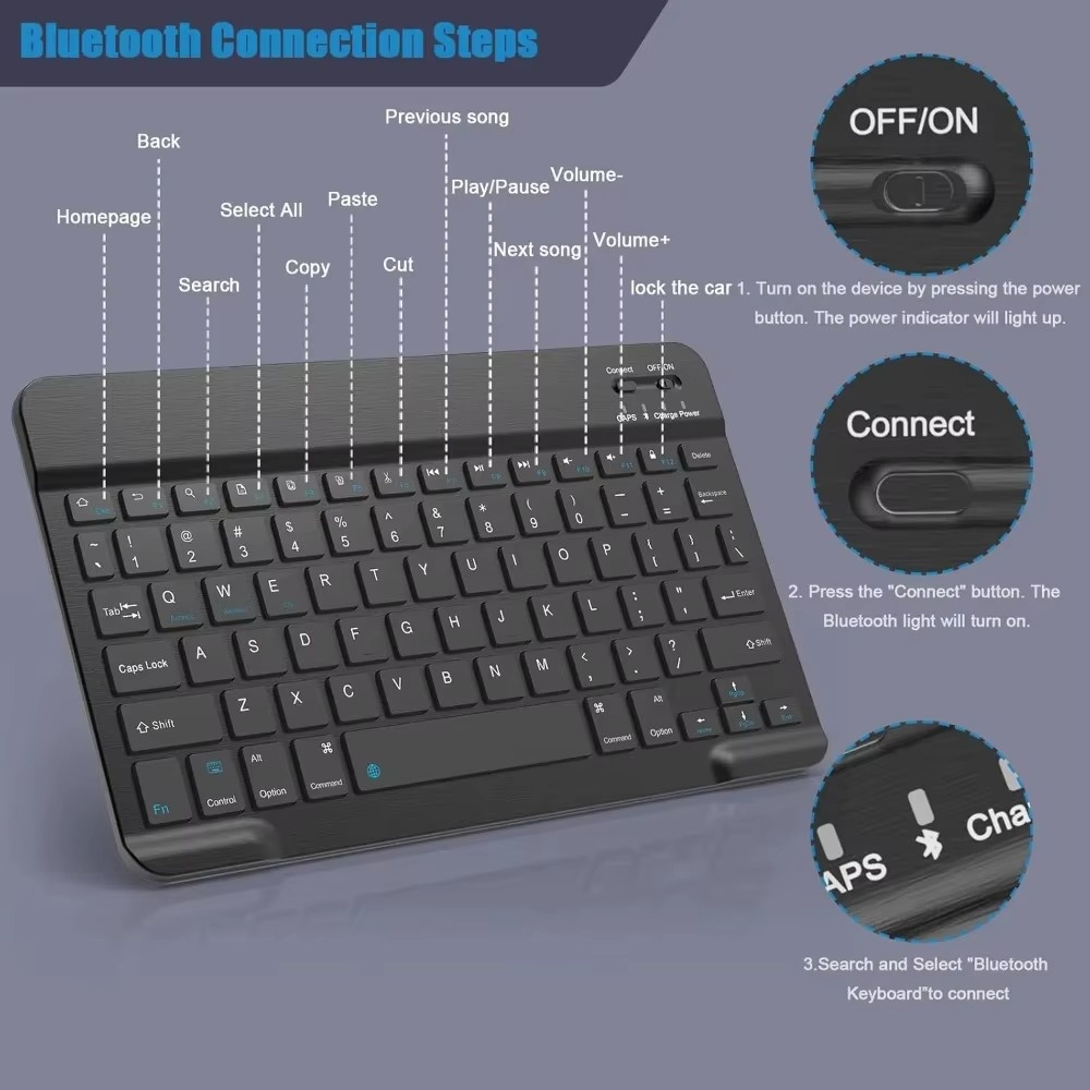 لوحة مفاتيح بلوتوث 5.0 لاسلكية - مراجعة Gaming Keyboard Mini وسعره