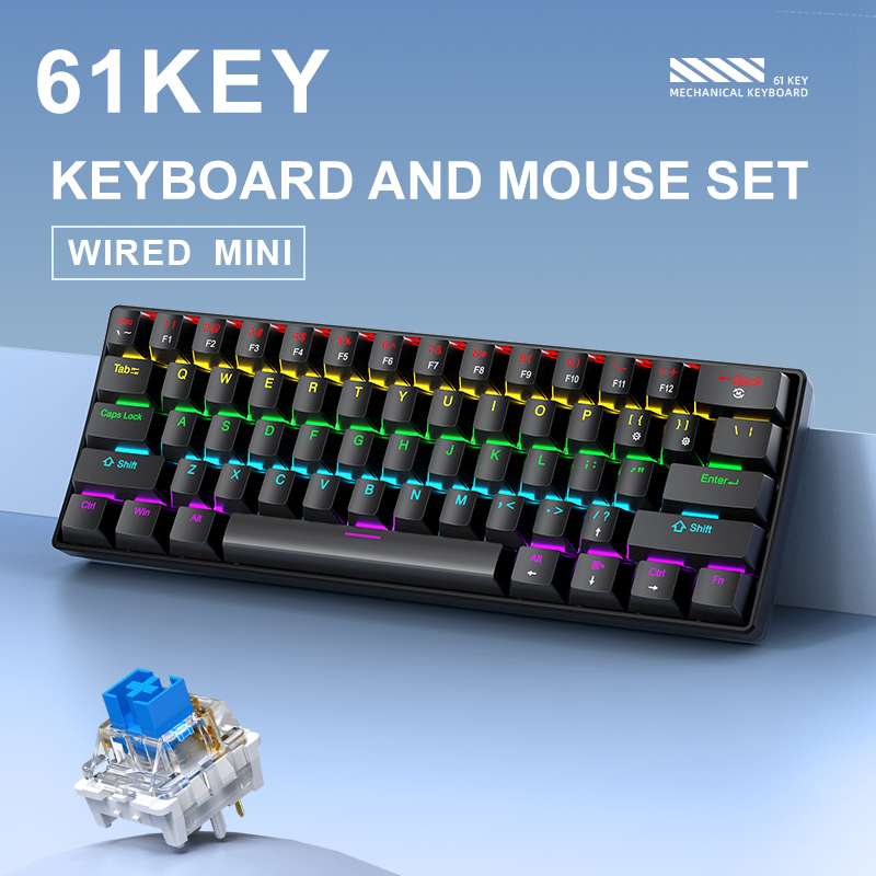 لوحة مفاتيح ميكانيكية صغيرة من - مراجعة Gaming Keyboard Mini Mechanical وسعره