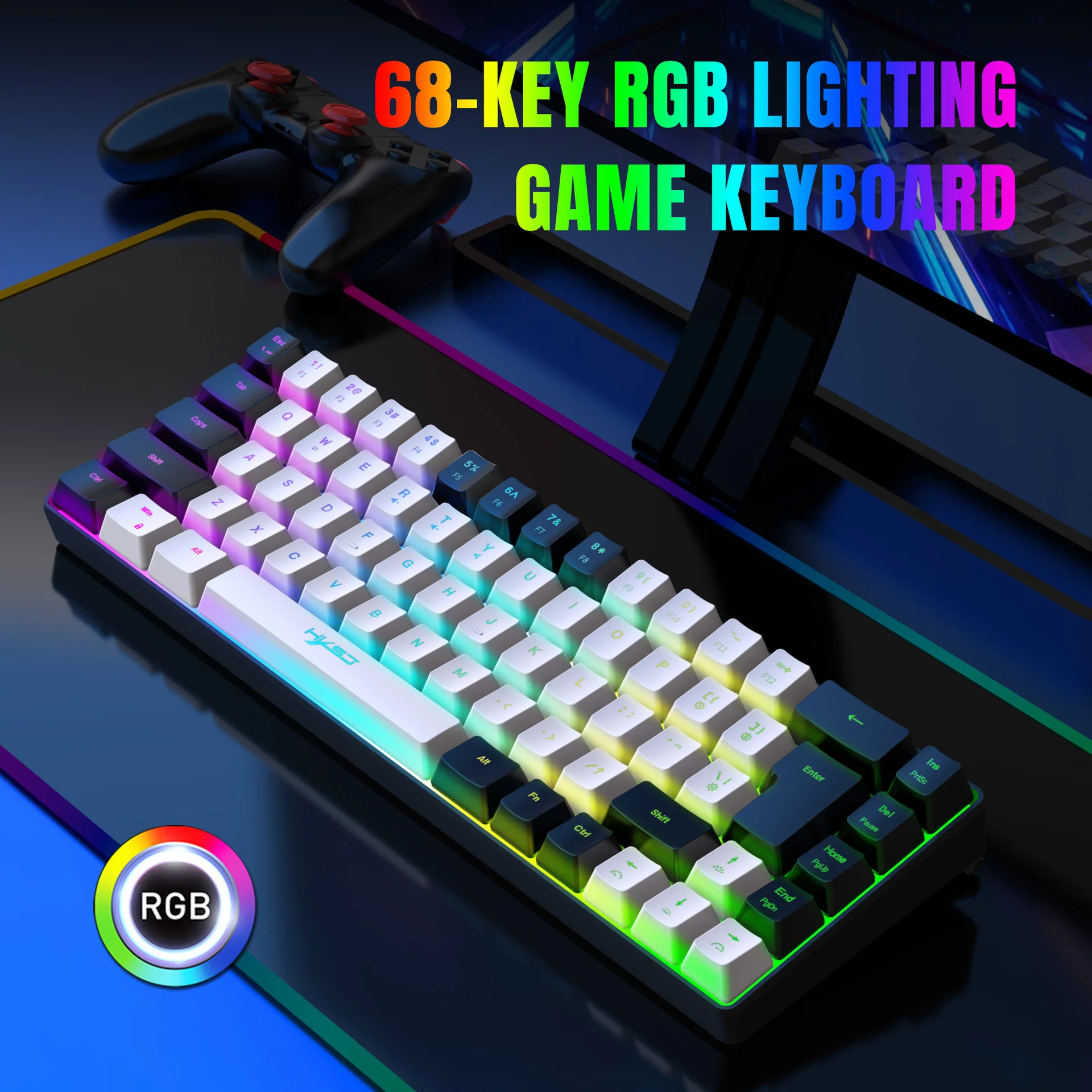 طقم لوحة مفاتيح وماوس مع إضاءة - مراجعة Gaming Keyboard And Mouse Combo وسعره