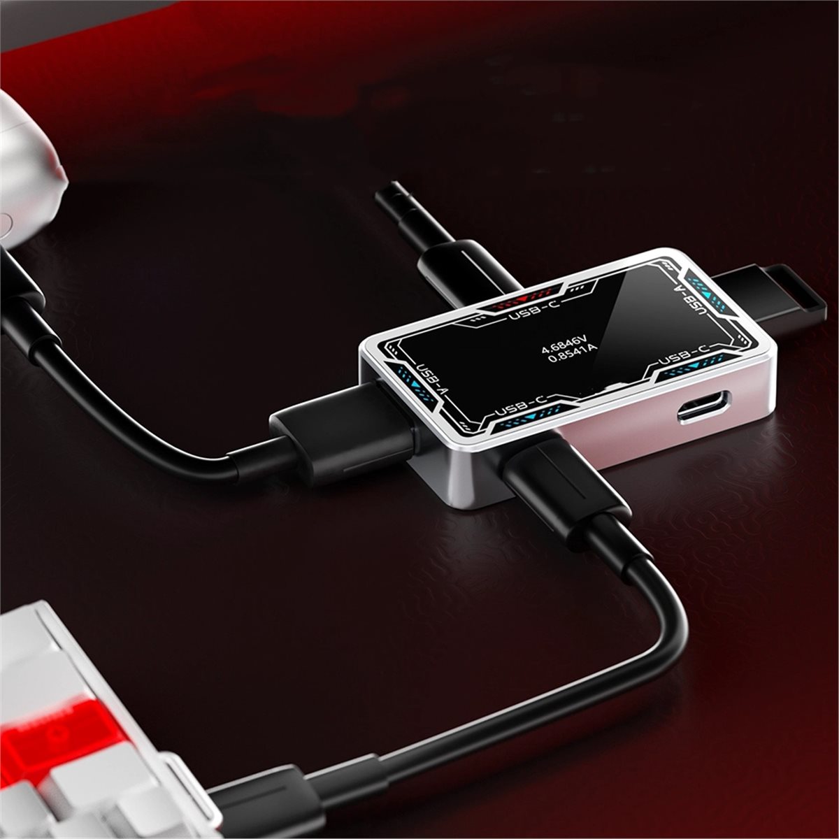 موزع USB للألعاب A85P عالي الس - مراجعة Gaming Keyboard Splitter وسعره
