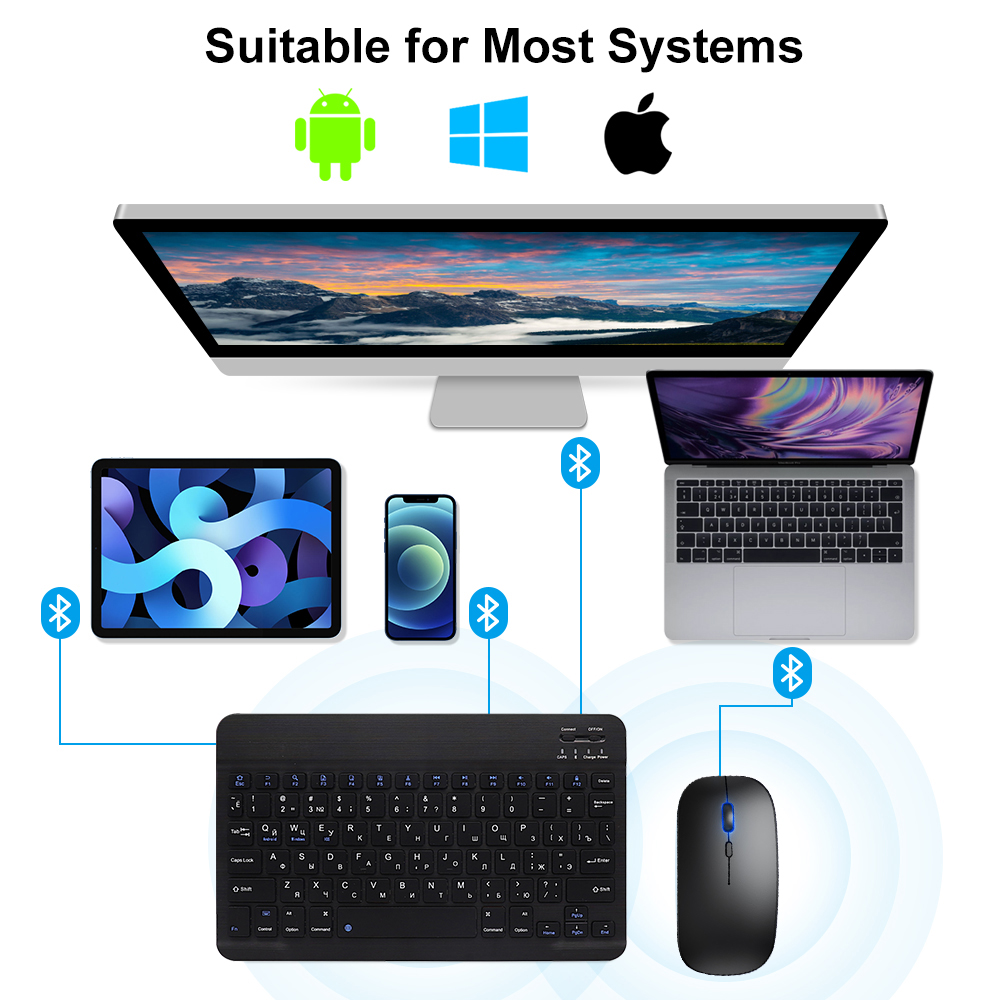 لوحة مفاتيح وماوس بلوتوث لأجهز - مراجعة Gaming Keyboard Ergonomic وسعره