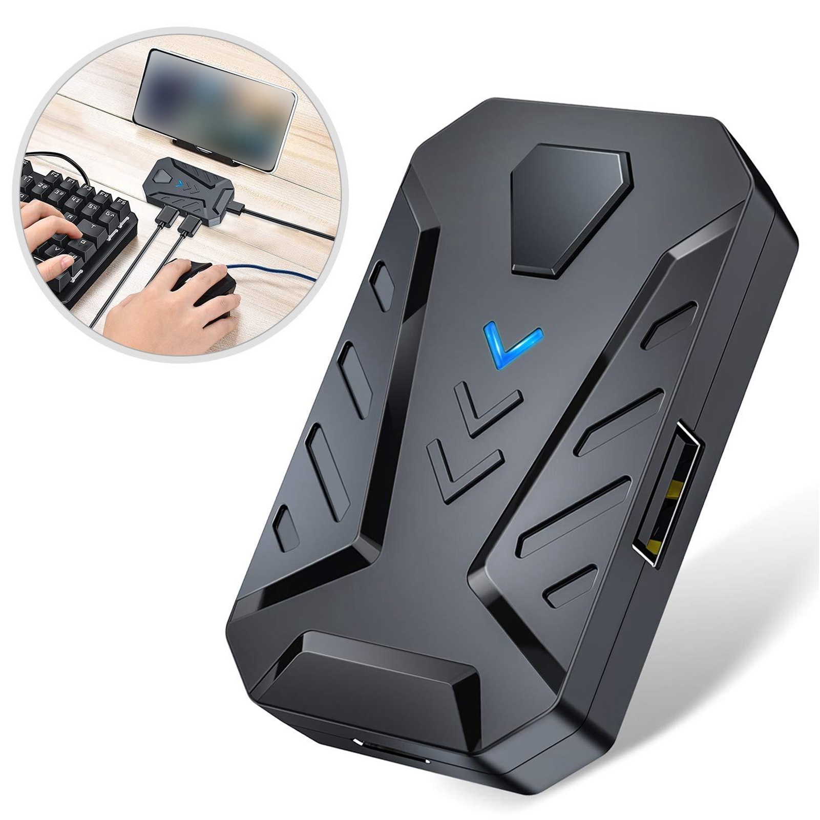 محول محول لوحة مفاتيح الألعاب  - مراجعة Gaming Keyboard And Mouse Mobile وسعره