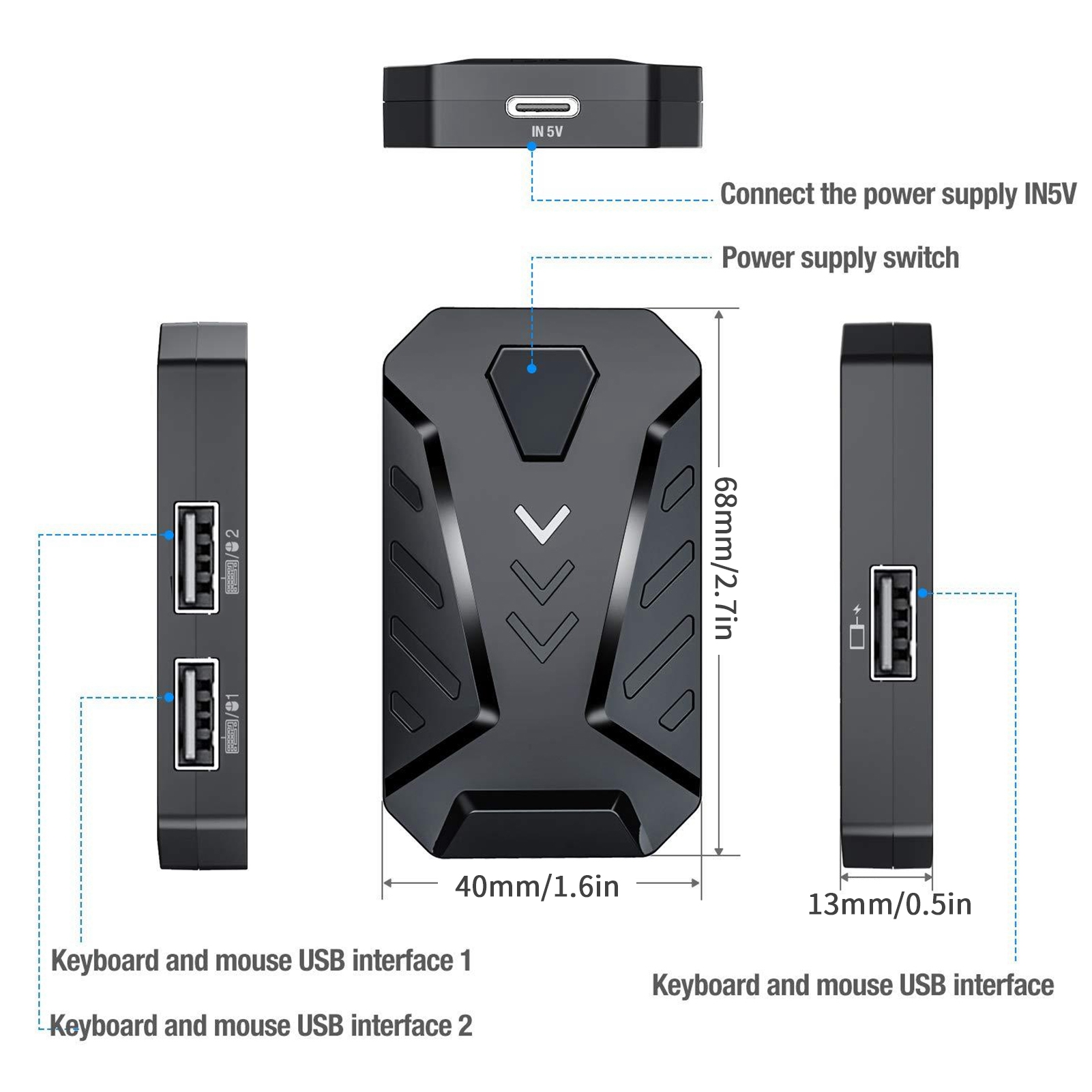 محول محول لوحة مفاتيح الألعاب  - مراجعة Gaming Keyboard And Mouse Mobile وسعره