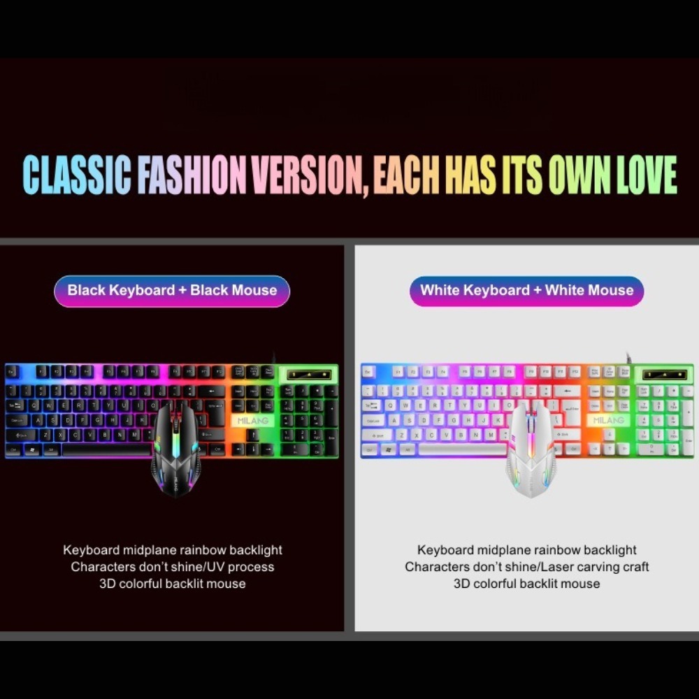 مجموعة لوحة مفاتيح وماوس USB س - مراجعة Gaming Keyboard Mouse Set وسعره