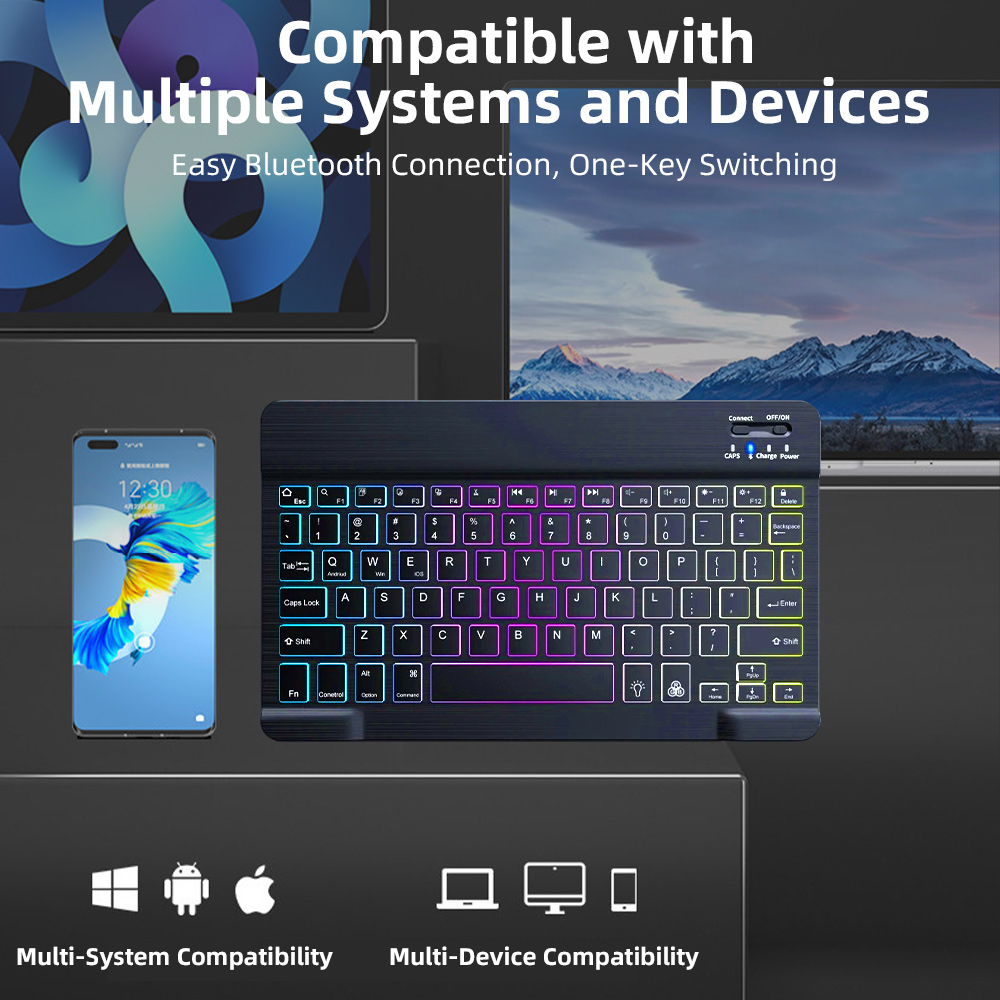 لوحة مفاتيح بلوتوث بإضاءة خلفي - مراجعة Gaming Keyboard Mini Mechanical وسعره