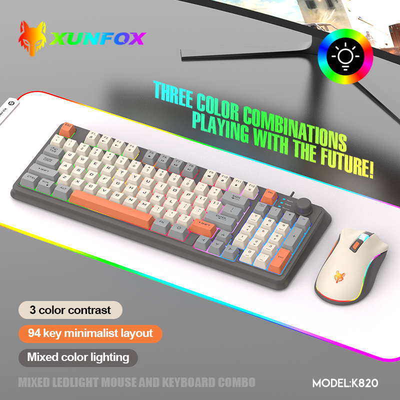 K820 USB السلكية لعبة لوحة الم - مراجعة Gaming Keyboard And Mouse Combo وسعره