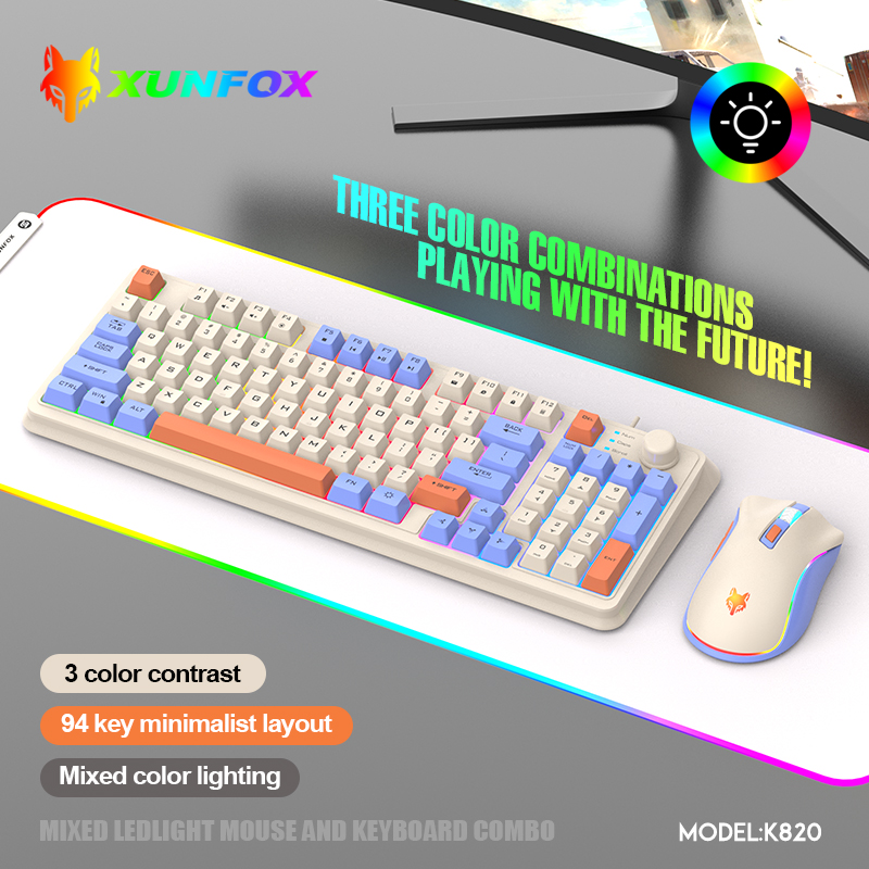 K820 USB السلكية لعبة لوحة الم - مراجعة Gaming Keyboard And Mouse Combo وسعره